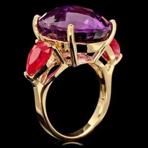 14k gold amethyst ring worth 9000$